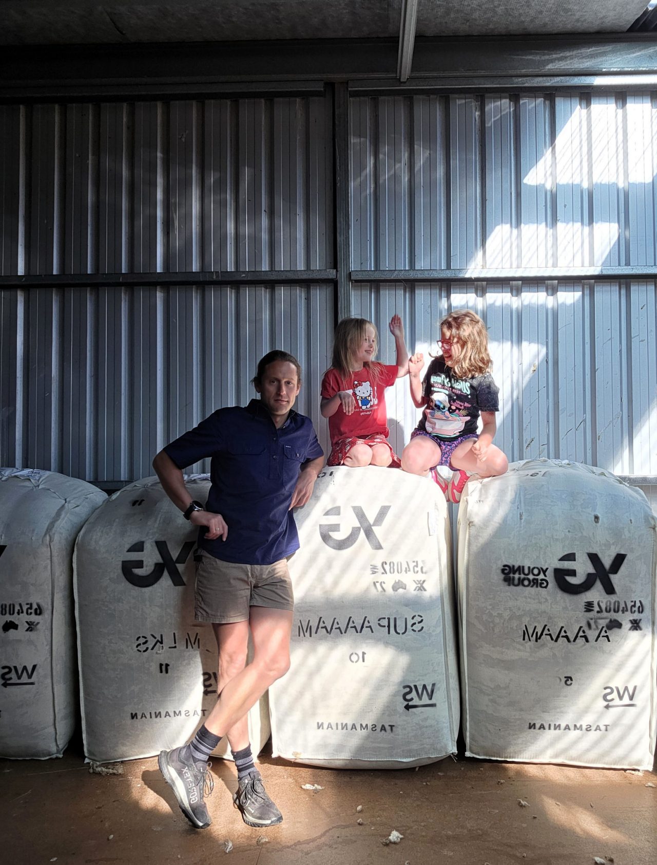 Trent Young and his daughters, Suzie and Helly