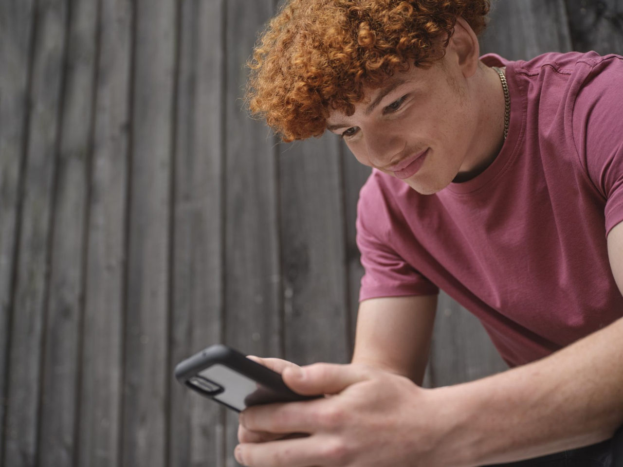 Man looking at his phone